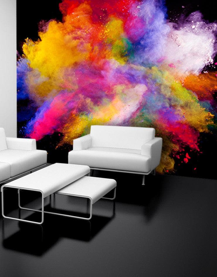 Wall Mural Decal Sticker Burst of Color Powder Abstract