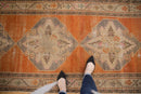 3.5x11 Vintage Distressed Oushak Rug Runner