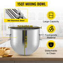 600W Commercial Dough Kneader Bakery Mixer Machine, 15QT (SAK95629)