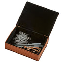 Leatherette Frame Cover Box Caramel 6.75" X 5" X 1.75"