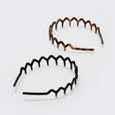 Black & Tort Zig Zag Headbands 2pc Set