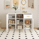 Wood Storage Cabinet, Modern Accent Buffet Cabinet, Free Standing Sideboard and Buffet Storage with Door Buffet Sideboard for Bedroom, Living Room, Kitchen or Hallway