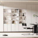 72 Inch Tall Bookcase With Doors 7 Tier Storage Enclosed Cabinets