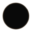 Elegant MDF Italian High-Grade Double-Layer Storage Round Side Table in Brown and Black with Tempered Glass Top