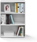 Soft White 3 Tier Bookcase With Open Shelves Living Room
