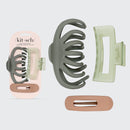 Sage Octopus Claw Clips 3pc Set
