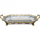 Lovecup MIRROR PORCELAIN TRAY WITH BRONZE ORMOLU L348