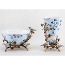 Lovecup Bronze Bird With Porcelain Vase L532