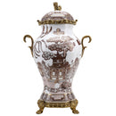 Lovecup Foo Dog Lidded Jar With Bronze- Imperial Palace L368