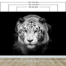 Tiger Stare Down Large Mural (Black and White)