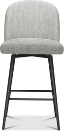 Counter Height Bar Stools 26 Inch 360 Swivel Grey Set of 3