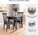 Gray Drop Leaf Dining Table Seats Four With Two Leaves