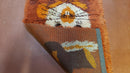 2x3 Rya Shag Rug Mid-Century Modern Danish Shag Rug 1960s Accent Rug Bunny Rabbit in Hat Dark Orange Small Shag Rug