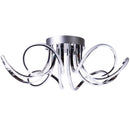 6  Petal Flower Dimmable LED Flush Mount Lamp // Chrome
