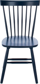 Navy Blue Windsor Spindle Solid Wood Dining Chair Set Of 2