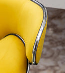 Masaccio Velvet Adjustable Swivel Bar Stool Set Of 2 Yellow