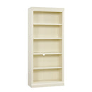 83.4' Tall Wood Bookcase with light strip,5-Tier Decor Bookshelves with Adjustable Shelves,Storage Organizer for CDs/Books,Free Standing Storage Shelves for Living Room,Home Office,Beige and Yellow