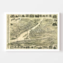 Vintage Map of Derby, Connecticut 1898