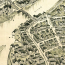 Vintage Map of Derby, Connecticut 1898
