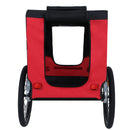 Large Folding Bike Trailer for Dogs – 120LB Capacity All-Terrain Pet Carrier, Durable Steel Frame for Cycling, Jogging, Camping & Outdoor Adventures, Black- Red