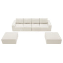 Luxury Cloud Chenille Modular U Shaped Sectional Sofa with Ottomans, Deep Seat, No Assembly Required, 3 Colors, 110*72'