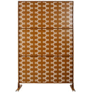 Outdoor & Indoor Privacy Screen Metal Privacy Screen 76' H×48' W, Freestanding Decorative Privacy Screen for Deck Balcony Patio, Privacy Fence Panels for Outside Lawn Garden PS112 BROWN