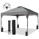 Ainfox 8ft x 8ft Pop Up Canopy Beach Tent with One Push Set up Easy Outdoor Sun Shade for Events, Parties, Camping