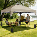 Ainfox 8ft x 8ft Pop Up Canopy Beach Tent with One Push Set up Easy Outdoor Sun Shade for Events, Parties, Camping