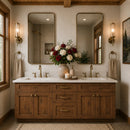 60 Inch Rustic Shaker Double Sink Bathroom Vanity with Drawers