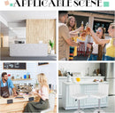 X Large White Adjustable Counter Height Bar Stools Swivel 4 Pack