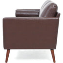 Small Sofa Couch 76.97 in . Brown 3 Seat Comfy Couches for Living Room, Mid Century Modern Couch with iron wood structure, Soft Cushion Sofa for Home/Office/Apartment