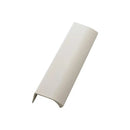 White Textured "Edge Straight" Tab Drawer Pulls