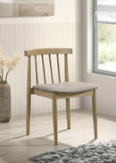 Cullen Dining Side Chair Upholstered Seat Natural Oak (Set of 2)