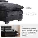 123*55'Modern U-shaped Sectional Sofa with Console,Cup Holders and USB Charger,6 Seat Upholstered Symmetrical Indoor Furniture,Comfy Chenille Cloud Couch with Chaise for Living Room,Apartment,5 Colors