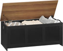 39.3Inch Walnut Storage Bench Featuring Extra Lift