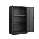 Metal Storage Cabinet with Locking Doors and Adjustable Shelf, Folding Filing Storage Cabinet , Folding Storage Locker Cabinet for Home Office,School,Garage, Black