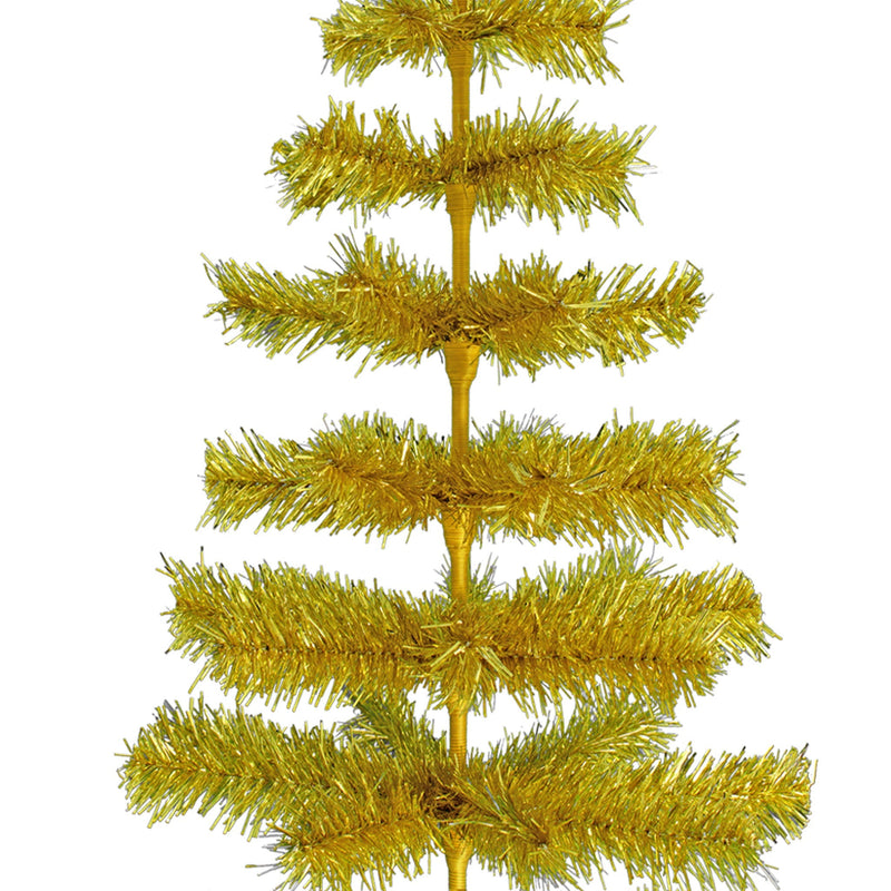 Gold Tinsel Christmas Tree