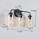 60W Elegant Wall Lights Modern with Clear Glass Sconce