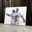 Francisco Lindor & Pete Alonso Canvas Art – New York Mets Wall Decor