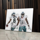 A.J. Brown & DeVonta Smith Canvas Art – Philadelphia Eagles Wall Decor