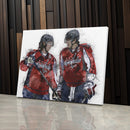 Alex Ovechkin & Nicklas Backstrom Canvas Art – Washington Capitals Wall Decor