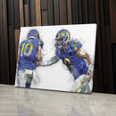 Cooper Kupp & Matthew Stafford Canvas Art – Los Angeles Rams Wall Decor