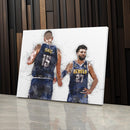 Nikola Jokic & Jamal Murray Canvas Art – Denver Nuggets Wall Decor