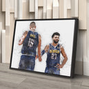 Nikola Jokic & Jamal Murray Canvas Art – Denver Nuggets Wall Decor