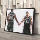 Tim Duncan & David Robinson Canvas Art – San Antonio Spurs Wall Decor