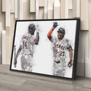 Yordan Alvarez & Jose Altuve Canvas Art – Houston Astros Wall Decor