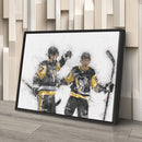 Sidney Crosby & Jake Guentzel Canvas Art – Pittsburgh Penguins Wall Decor