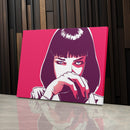 Pulp Fiction Canvas Art – Uma Thurman Movie Wall Decor