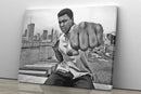 Muhammad Ali Punch Poster Black and White  Boxing Hand Made Posters Man Cave Gift Canvas Print Wall Art Home Decor