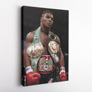 Mike Tyson Canvas – Boxing Champion with Belts Wall Art Home Decor